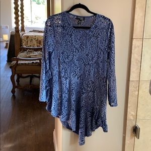 Attitudes by Renee Ruffle lace tunic and tank